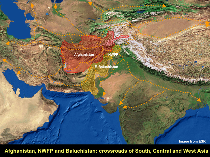 Afghanistan, the NWFP and eastern Baluchistan