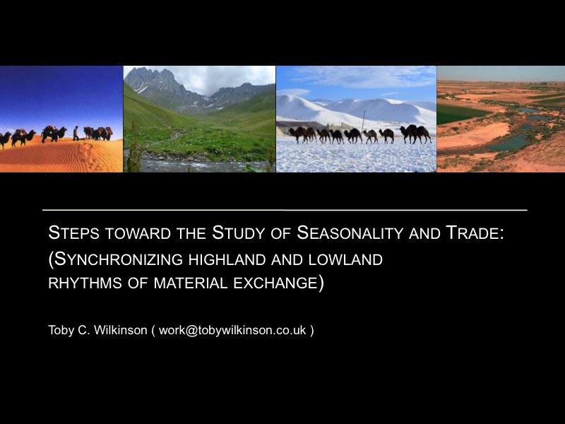Title slide: the Seasonality of Interdependence Routes