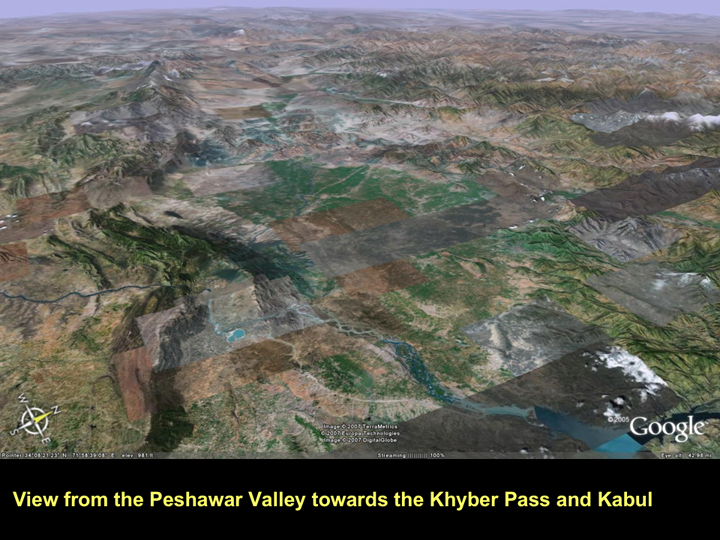 View from Peshawar Valley to Khyber Pass