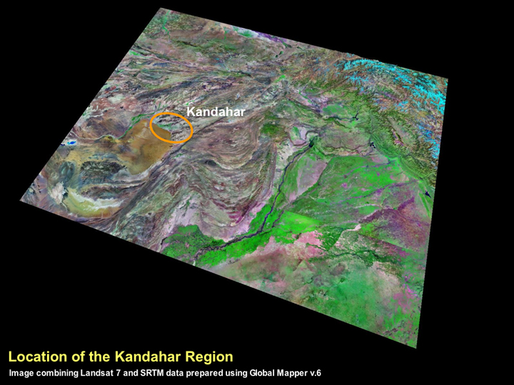 Location of Kandahar