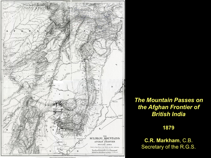 Mountain passes on Afghan Frontier of British India 1879