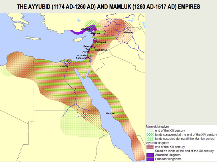 Chronological map of Medieval Bil&#257;d al-&#352;&#257;m. Data Processing: EVCAU Team. Background map : ESRI.