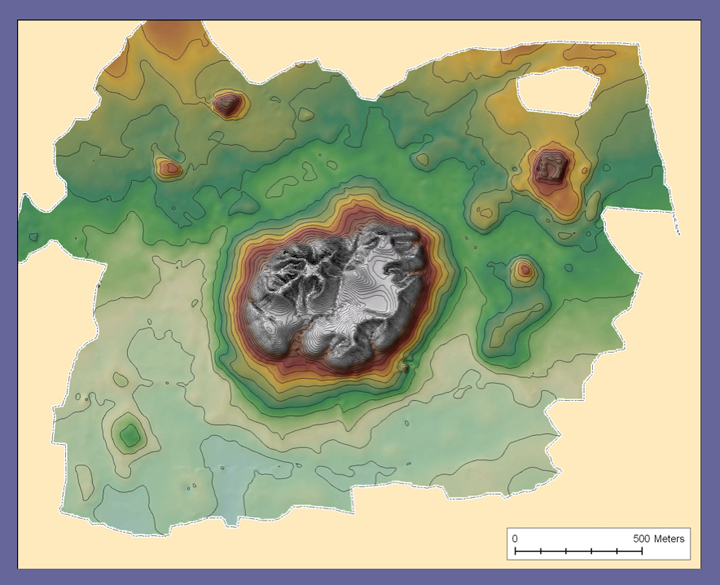 Map by Tim Skuldb&#248;l and Torben Larsen; courtesy of the Tell Brak Project (many thanks to Dr. Joan Oates for permission to use on the ArchAtlas web site).